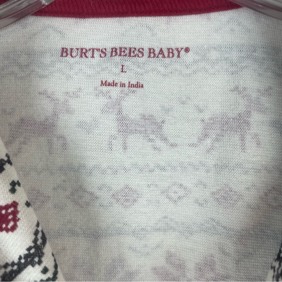 Burt’s Bees Baby Mother Pajama Top Reindeer Snowflake Size Large - Picture 7 of 8